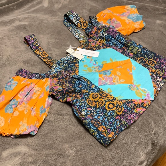 ✨ Anthropologie Patchwork Cropped Tank Sz L - Picture 5 of 9